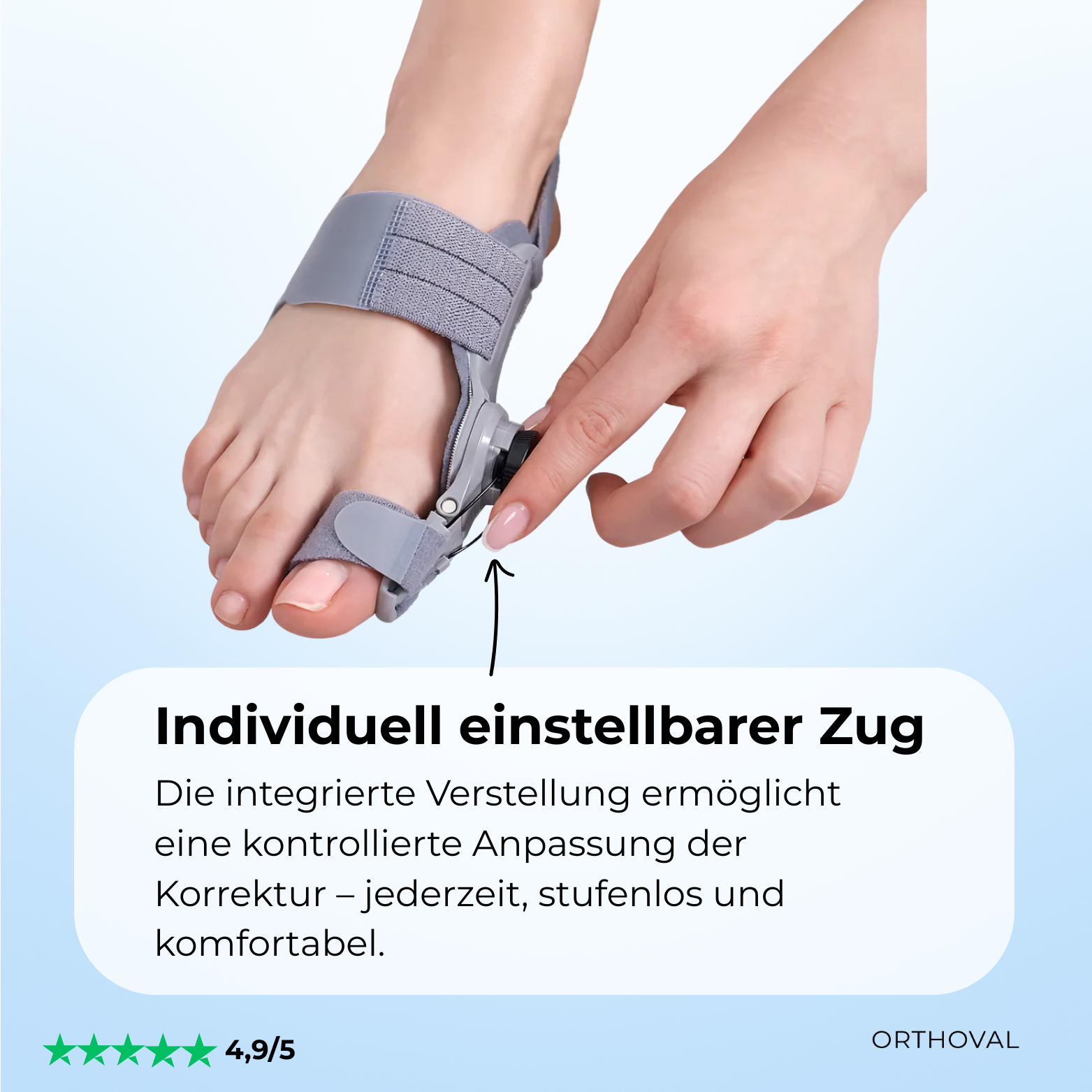 Attelle Orthoval pour correction des orteils