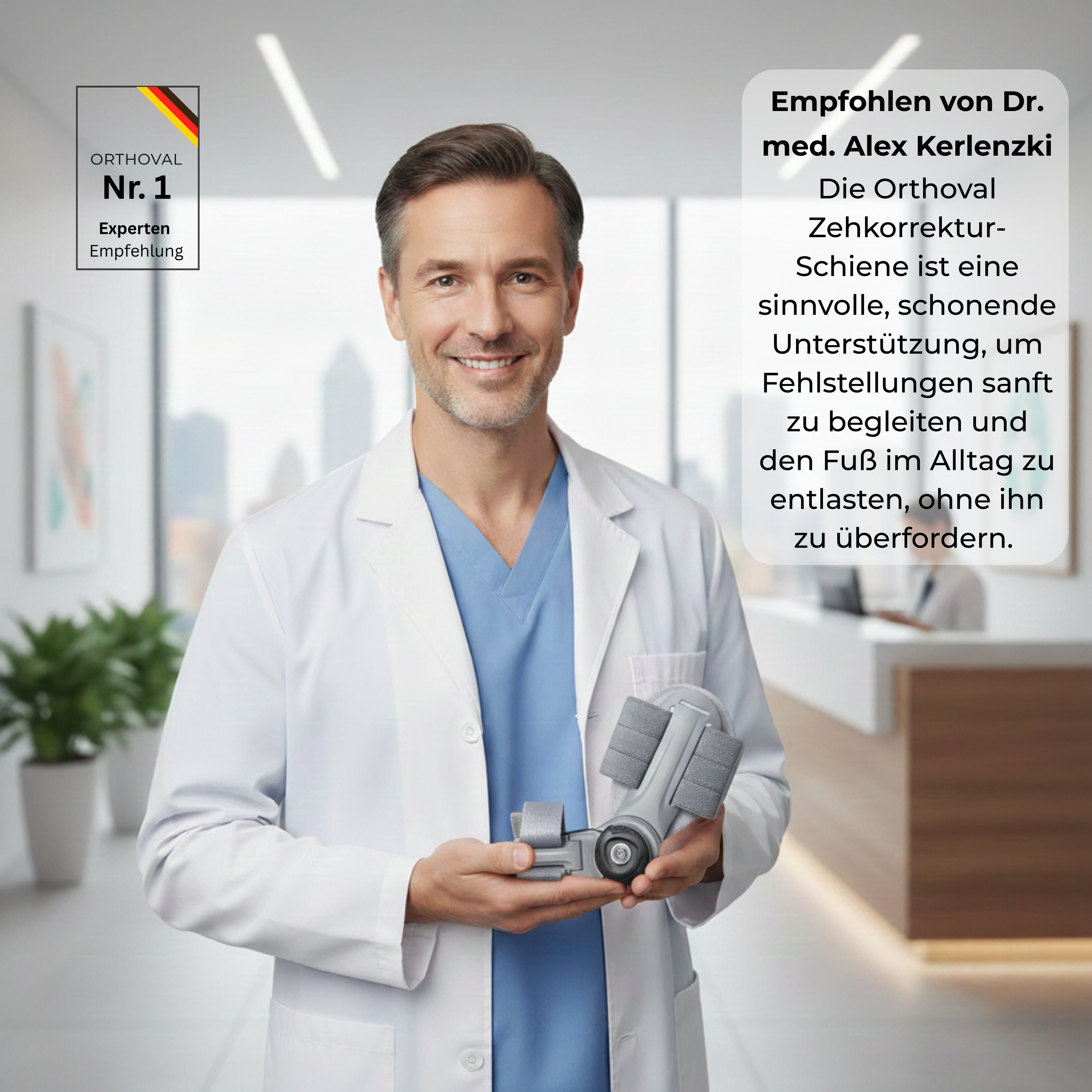 Attelle Orthoval pour correction des orteils