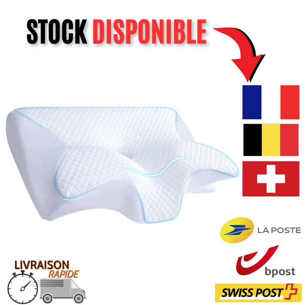 Oreiller Cervical Ergonomique - Design Papillon