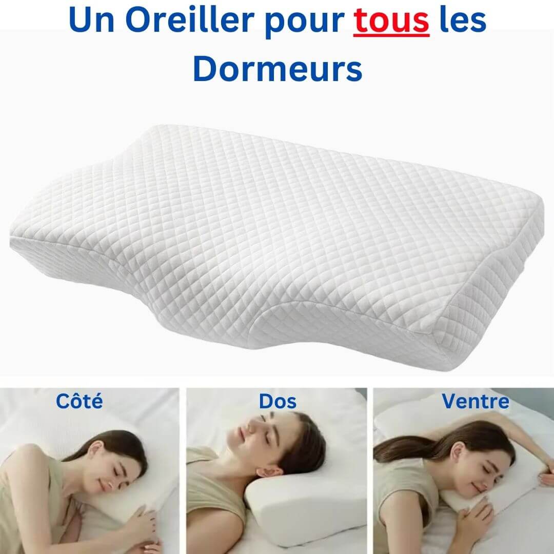 Oreiller Cervical Ergonomique à Memoire de Forme